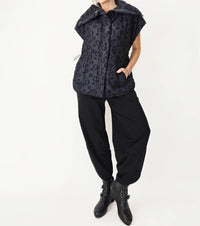 Noen - Oversize Button Front Jacquard Vest