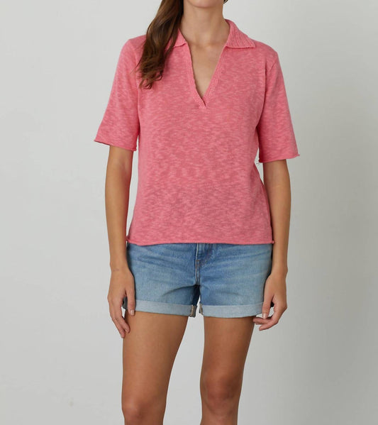 Velvet By Graham & Spencer - Velvet Linen Polo Torie Top