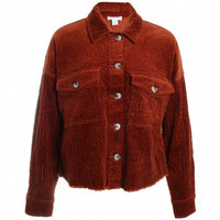 Tribal - Crop Denim Shacket With Patch Pockets