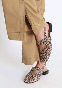 INTENTIONALLY BLANK Women's Pearl Suede Slingback Ballet Flats in leopard - women's flats - view 4