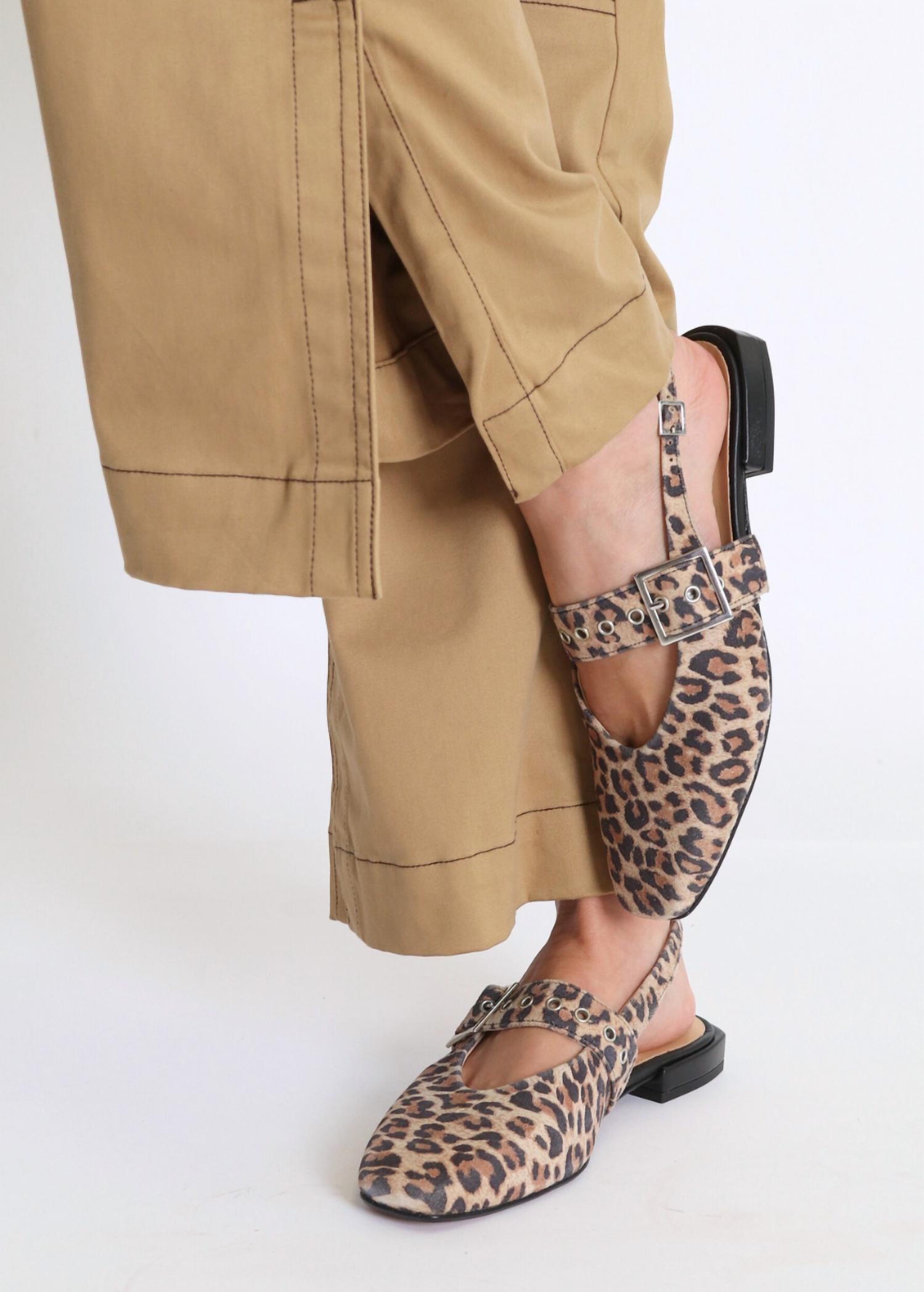 INTENTIONALLY BLANK Women's Pearl Suede Slingback Ballet Flats in leopard - women's flats - view 4