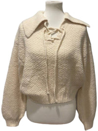 Sage The Label - Women's Sophia Lace Up Sweater