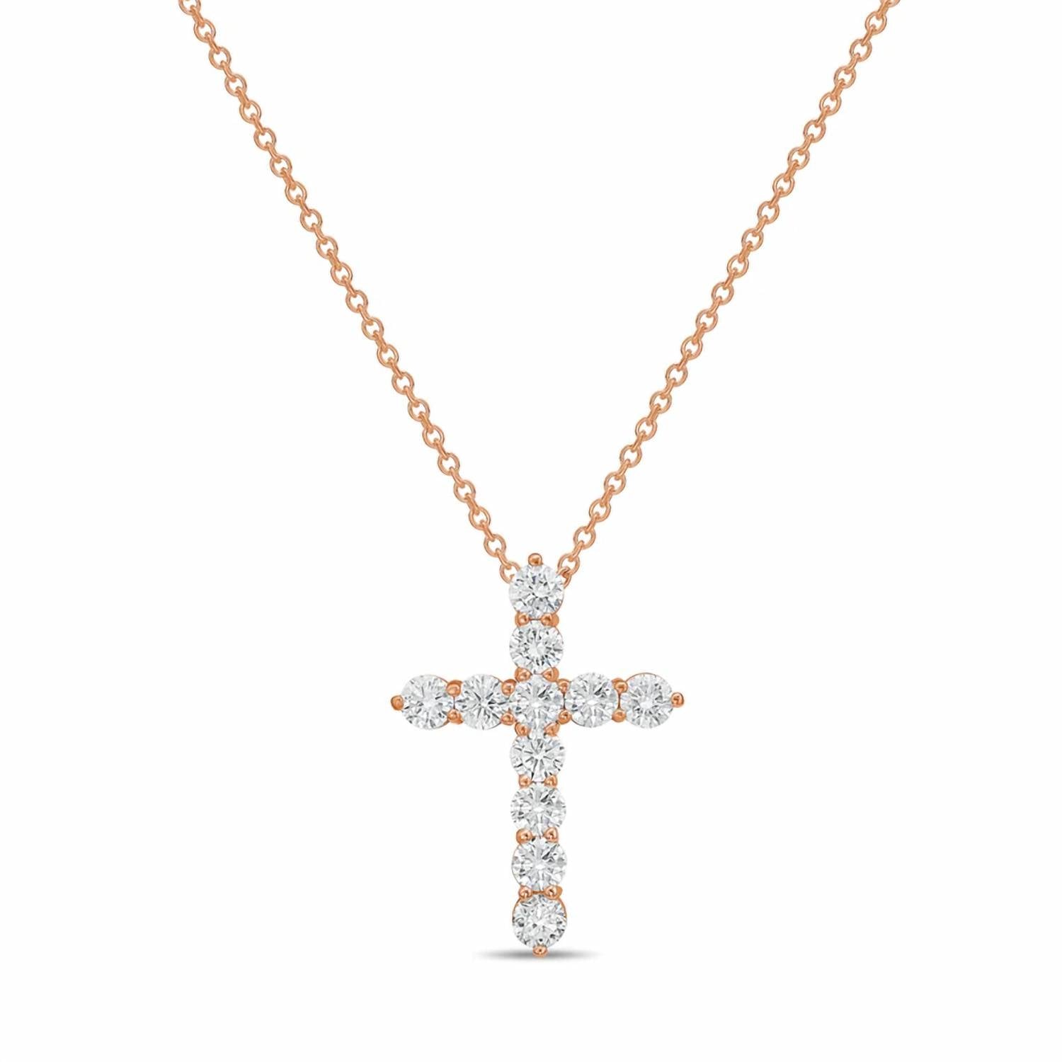 Diana M Jewels - Women's Round Lab-Grown Diamond Pendant Necklace (0.75 Ct) - Signature