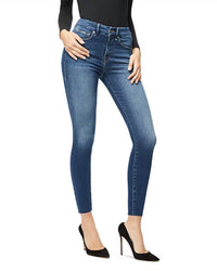Good American - HIGH WAIST CROP RAW EDGE JEAN