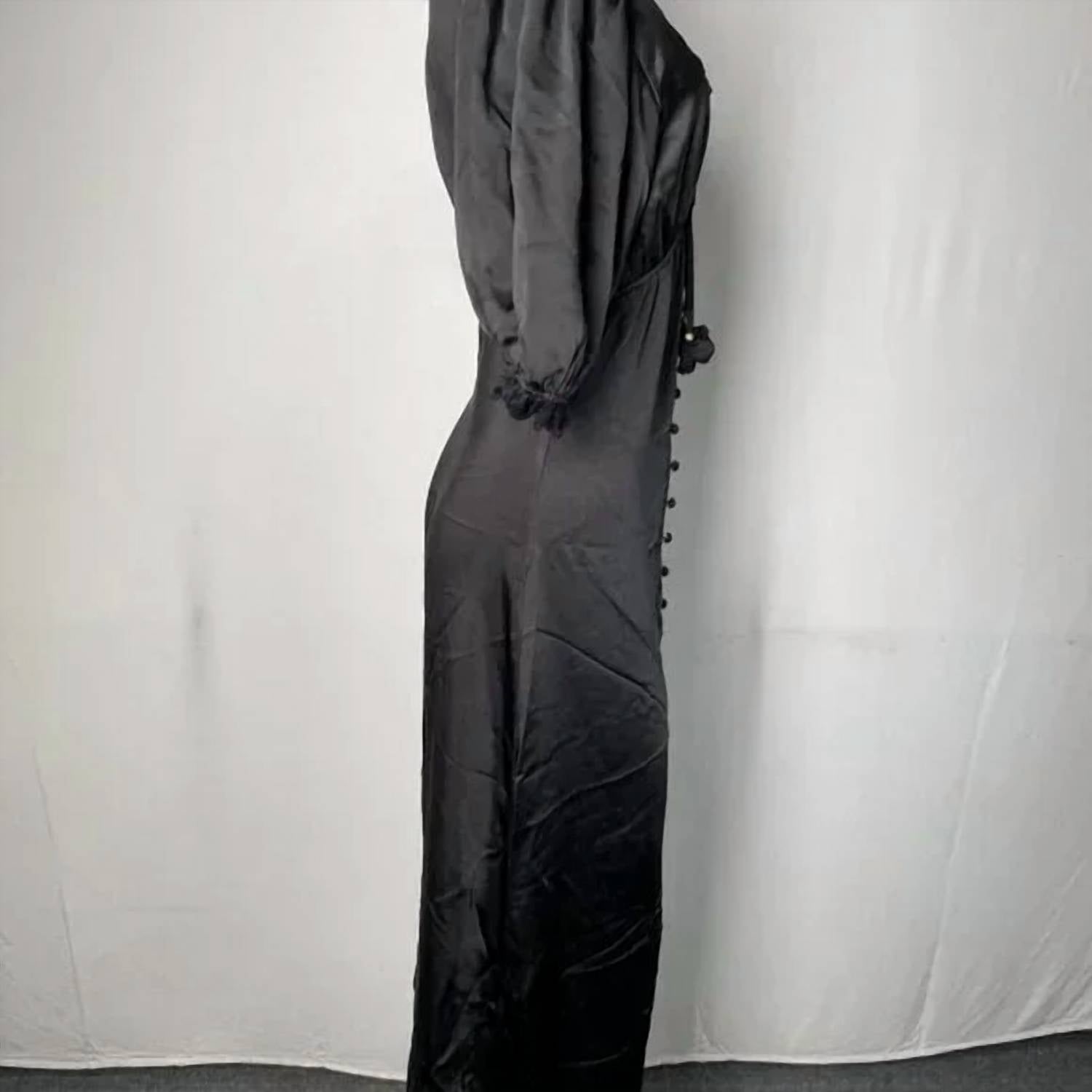 En Saison Women’s A-line Maxi Dress in black - women's dress - detail view