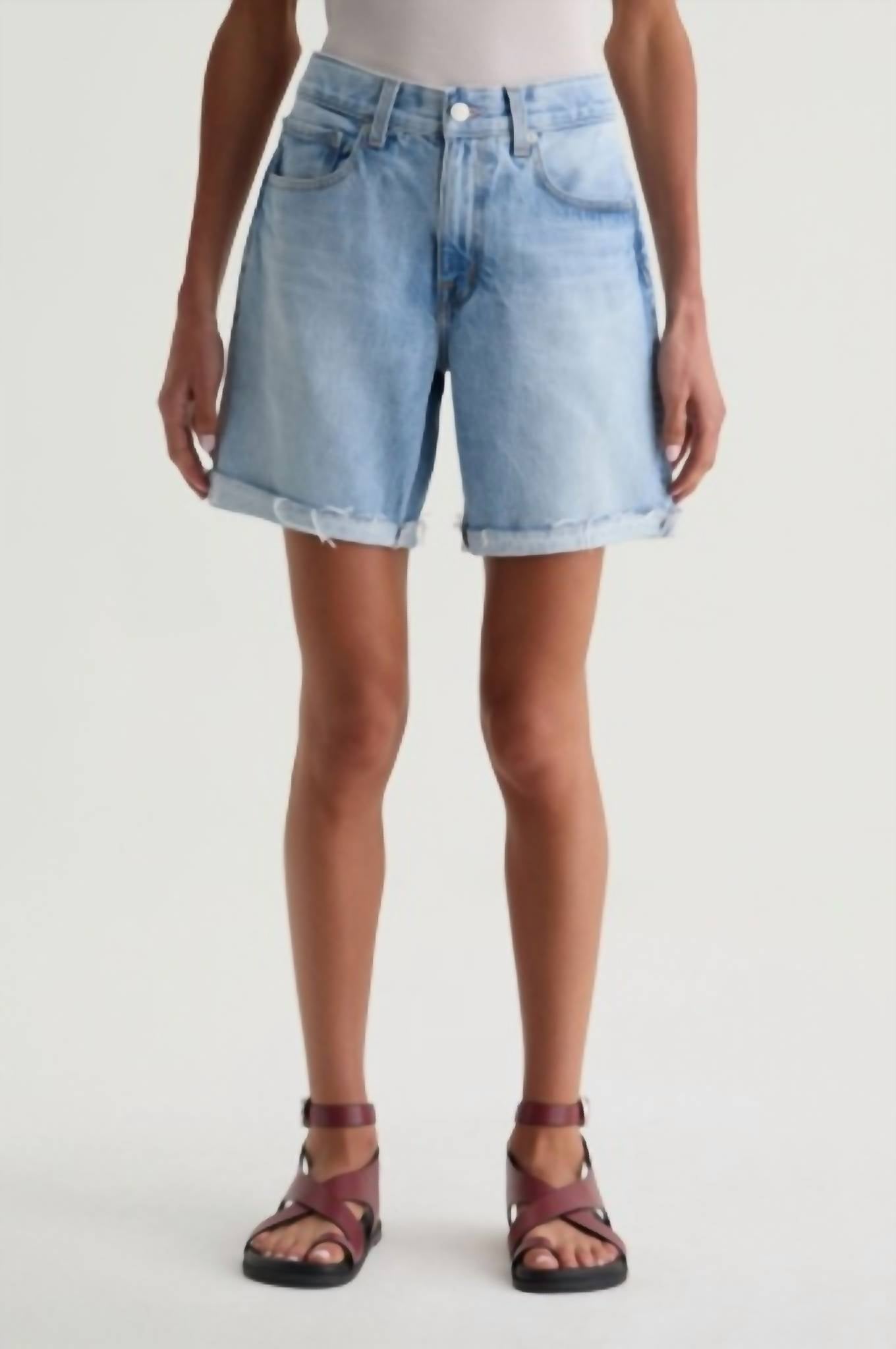 Ag Jeans - Ex-boyfriend Mid Thigh Denim Cutoff Shorts