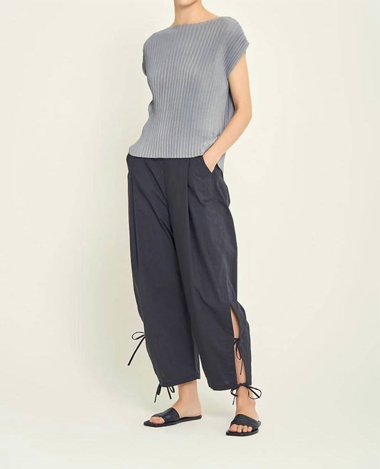 Grade & Gather - Pleated Boatneck Blouse