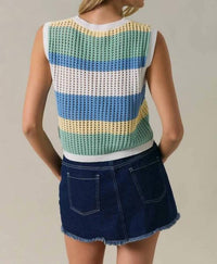 Sunday Edition - Color Block Knit Sweater Vest