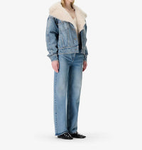 IRO Sophia Denim Jacket in blue vintage - women's jacket - alternate view