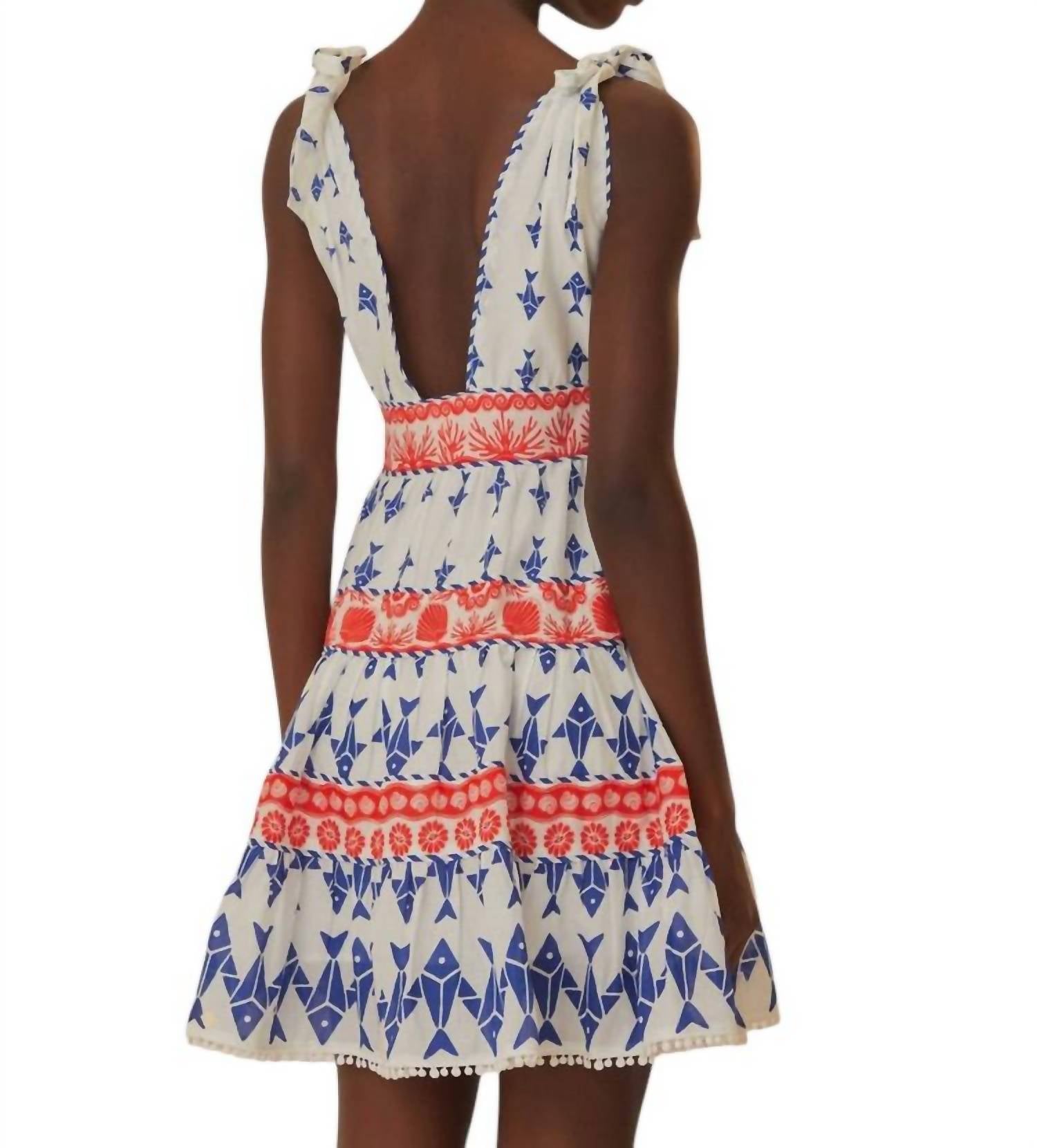 Farm Rio - Graphic Fishes Mini Dress