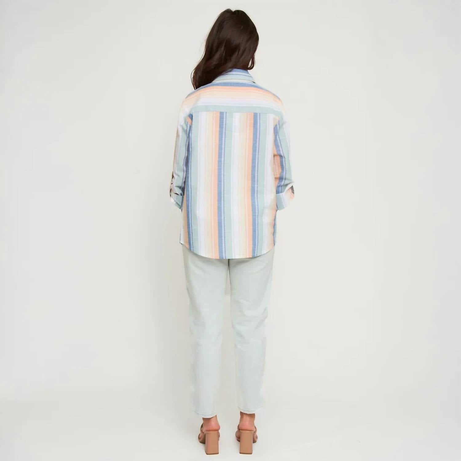 Elsie & Zoey - Wynn Striped Button Up Shirt