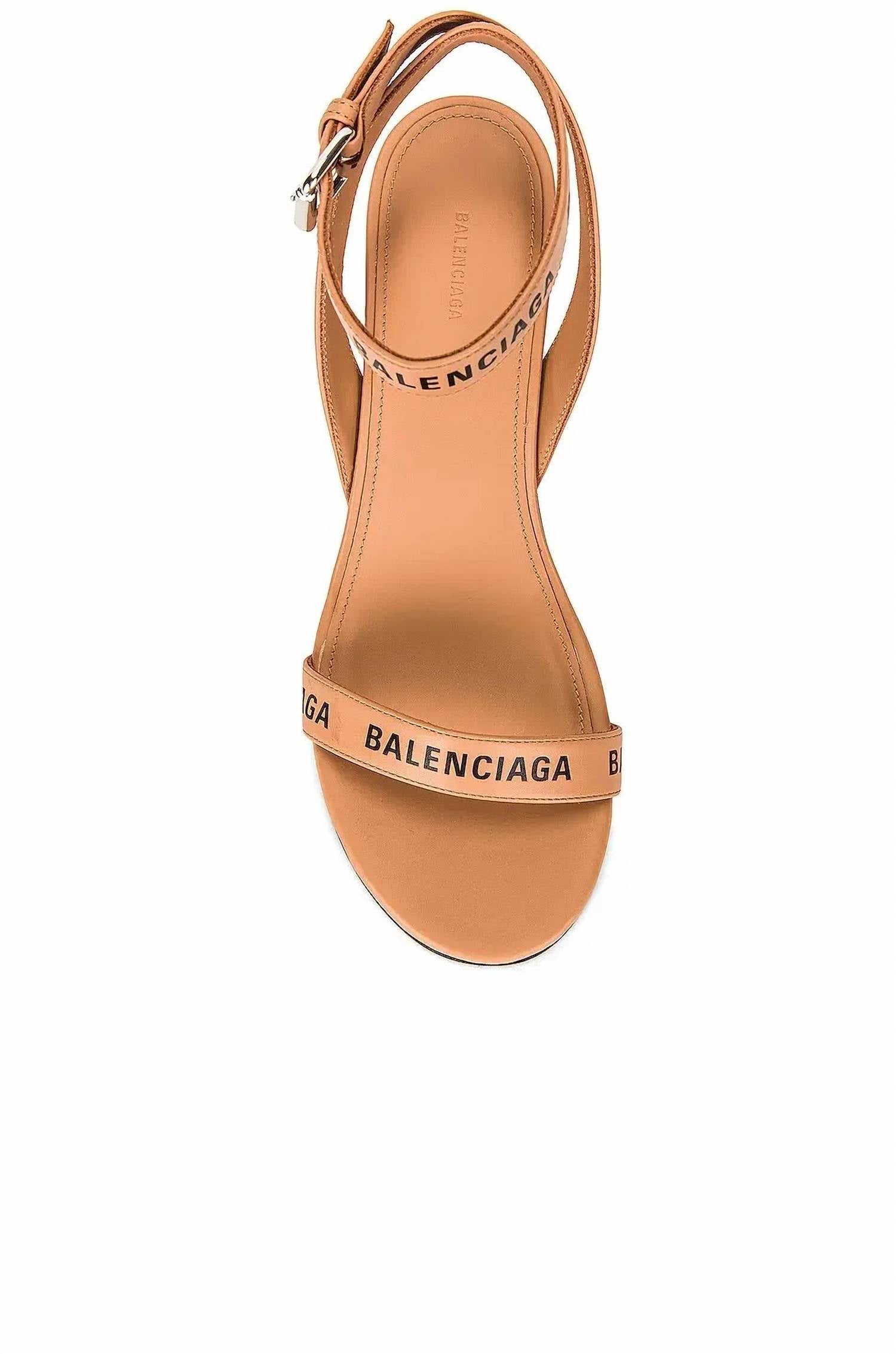 Balenciaga - Women's Logo Block Heel Sandal