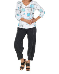 Jess & Jane - Jet Mineral-washed Ankle Pant