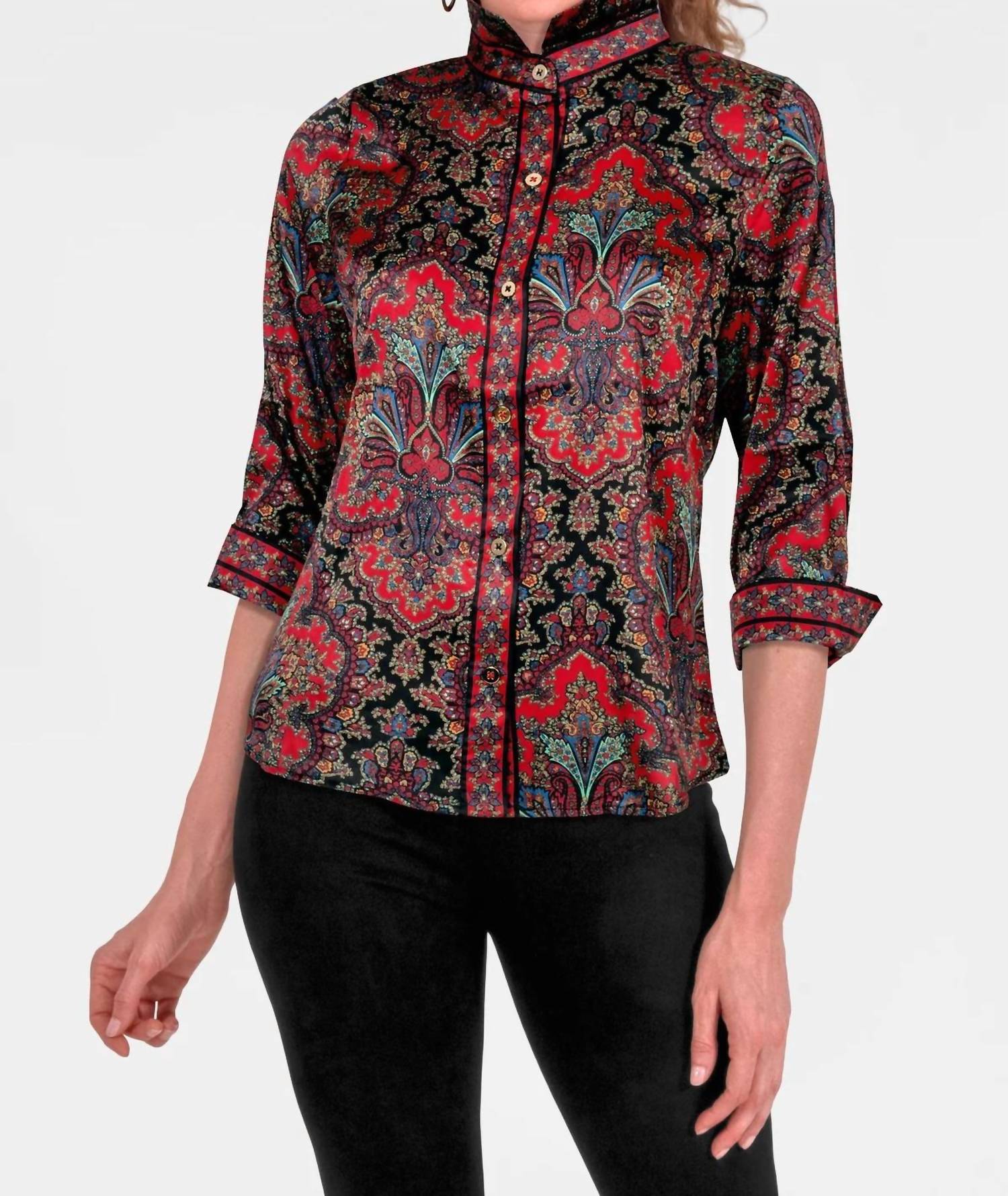 Gretchen Scott - Boyfriend Button Up Blouse