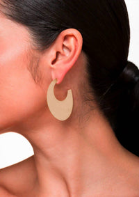 Sheila Fajl - Women's Wide Wavelet Hoops Earrings