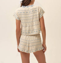 For Love & Lemons - Dora Pointelle Top
