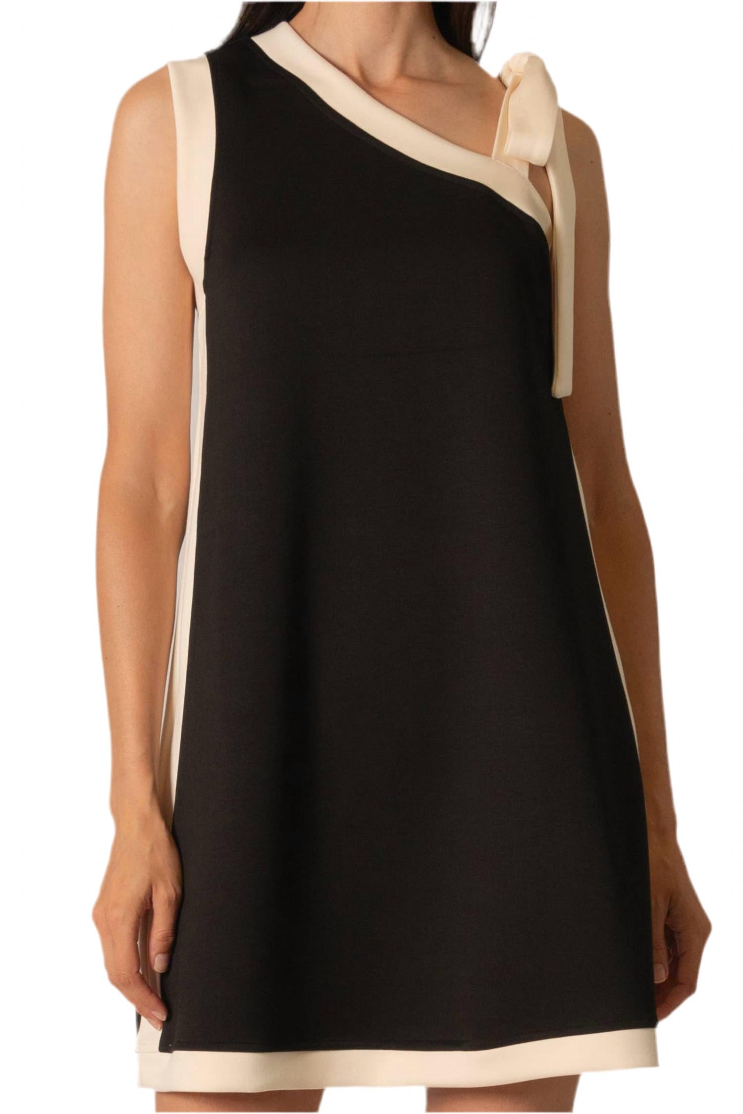 Before You - P. CILL Butter Modal Contrast Tie Strap Mini Dress