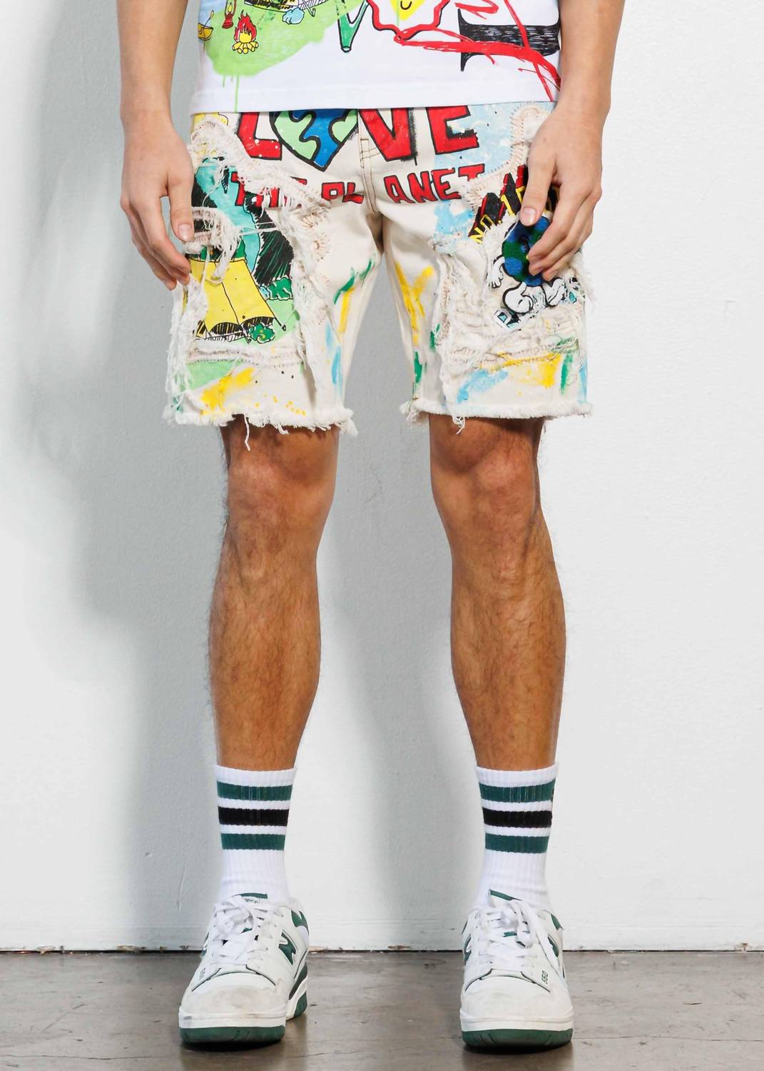 First Row - Love Your Planet Denim Shorts