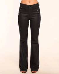 Ramy Brook Coated Helena Pant in black - women's jeans - alternate view