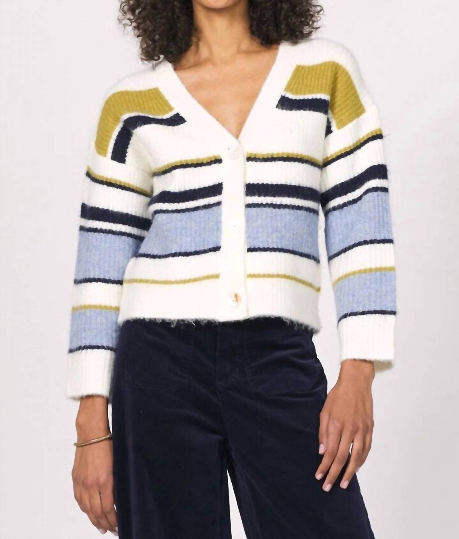 Another Love - Women's Stripe Cardy Style Sweater