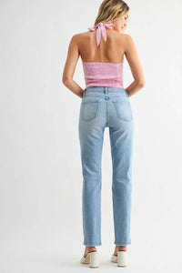 Just Black Denim - Mid Rise Stovepipe Straight Jean