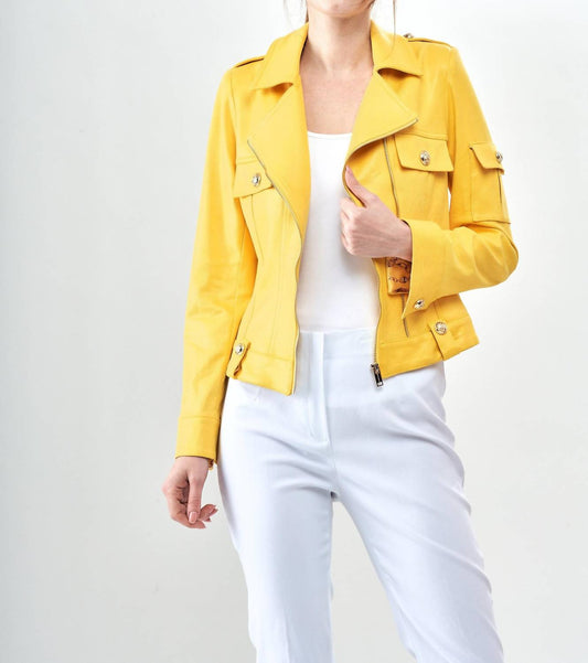 Insight - Vegan Leather Zip Up Jacket