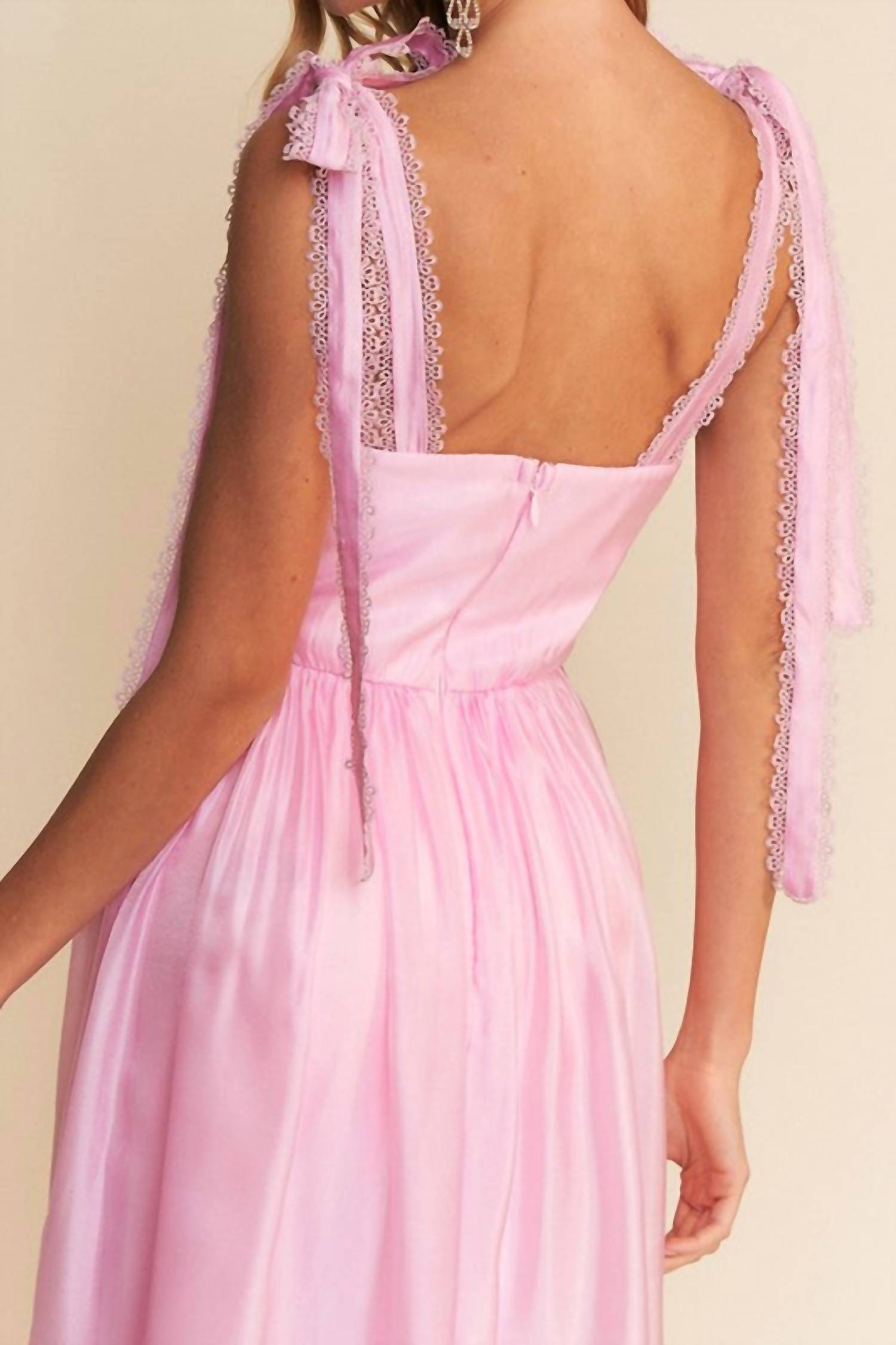 Maniju - A-line Tie Strap Gown