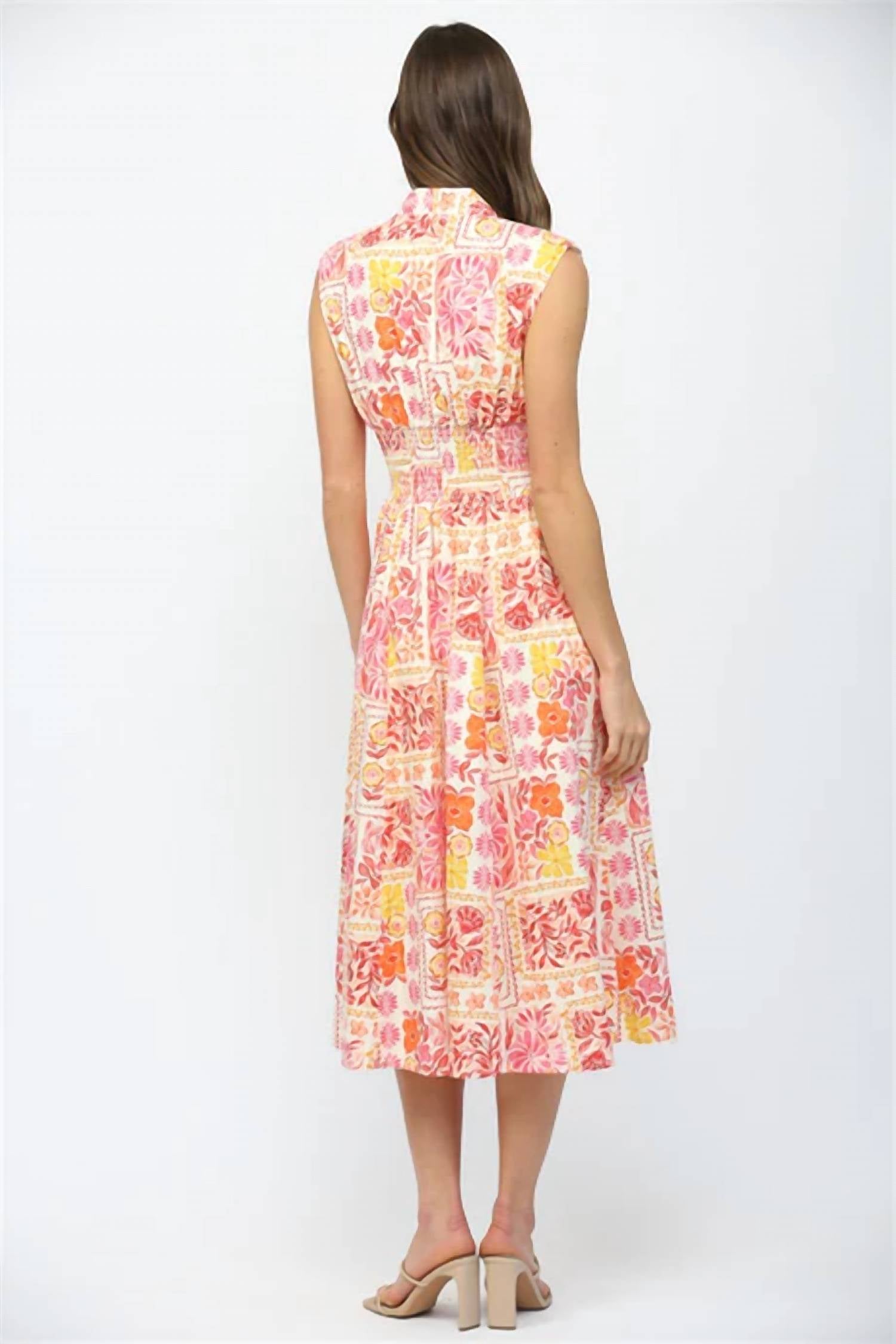 Fate - Floral Patchwork Midi Dress