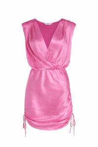 Amanda Uprichard Amani Mini Dress in pink - women's dress - alternate view