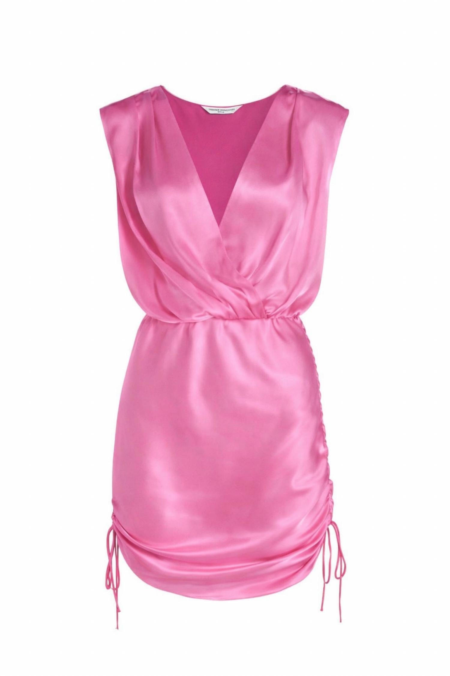 Amanda Uprichard Amani Mini Dress in pink - women's dress - alternate view