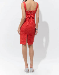 Adelyn Rae - Vonna Embroidered Flower Midi Dress