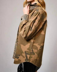 Blue B - Mix Media Snap Jacket