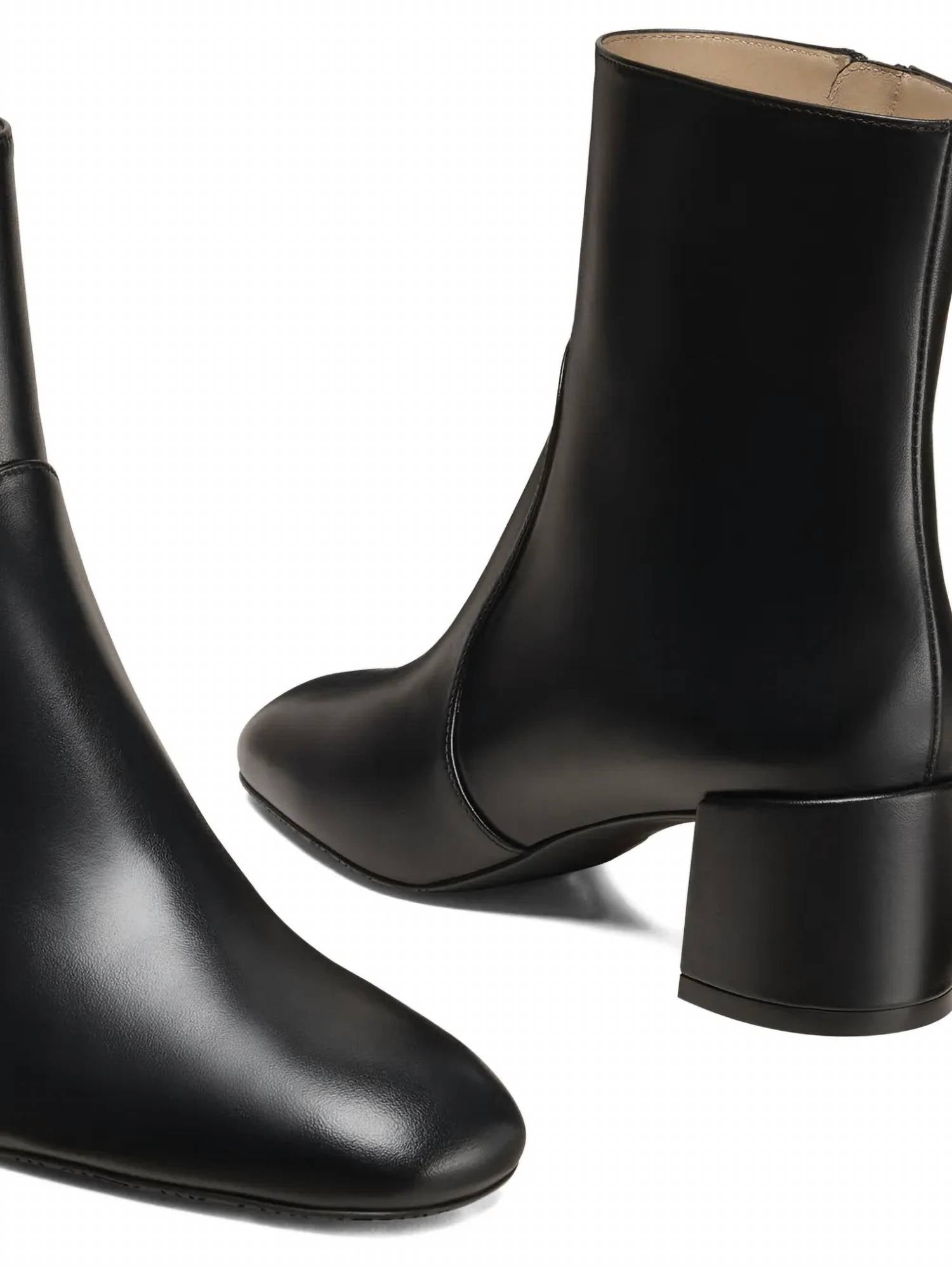 STUART WEITZMAN Women's Maeve Zip Square-toe Ankle-boots in black - women's shoe - view 5