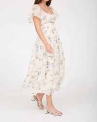 Blu Pepper - Floral Chiffon Midi Dress