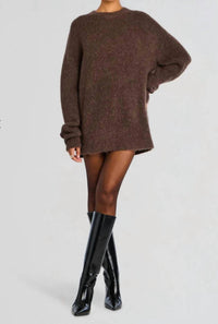 SER.O.YA May Crewneck Knit Sweater in slate brown - women's sweater - view 5