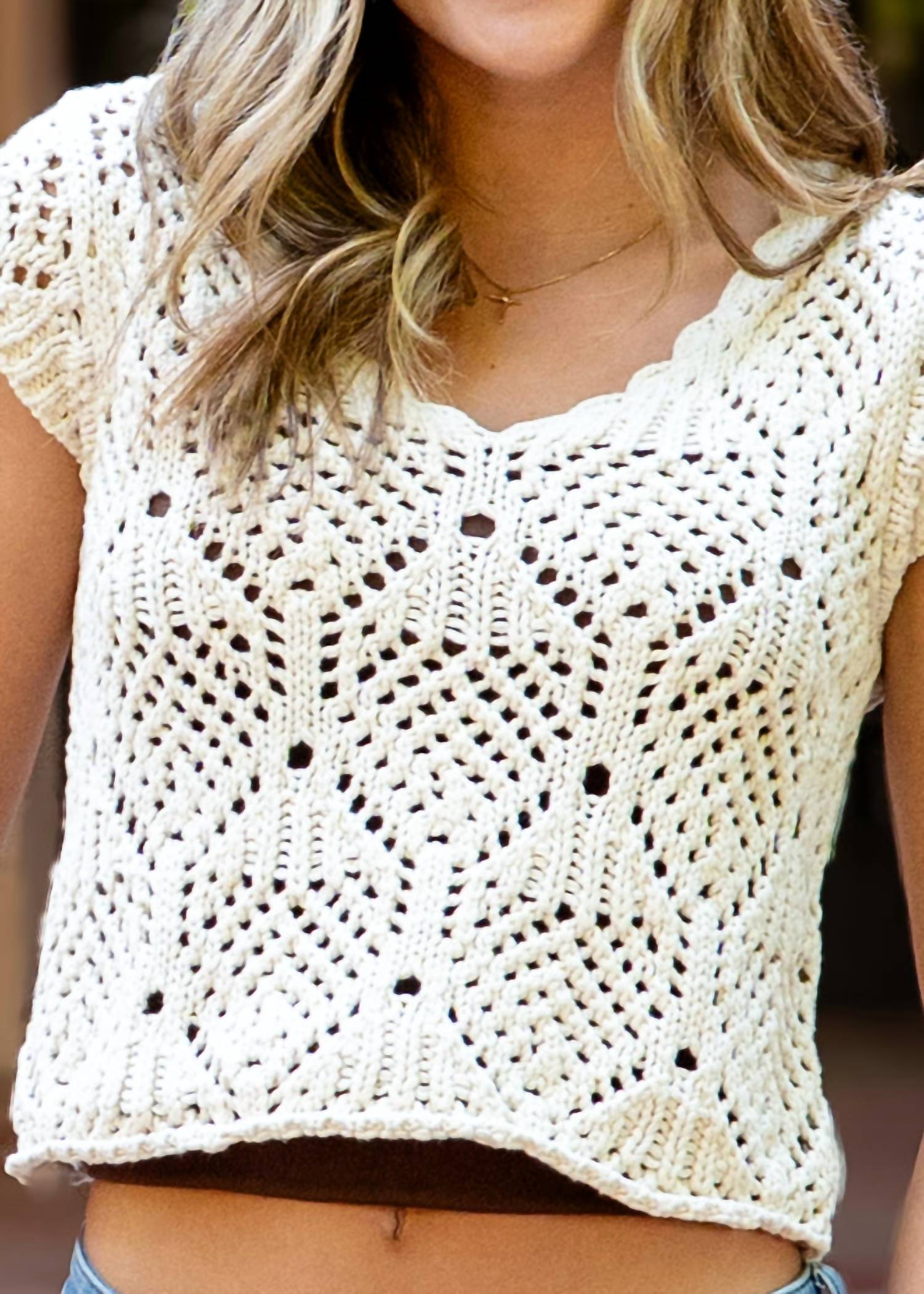 By Together - Kendra Crochet Top