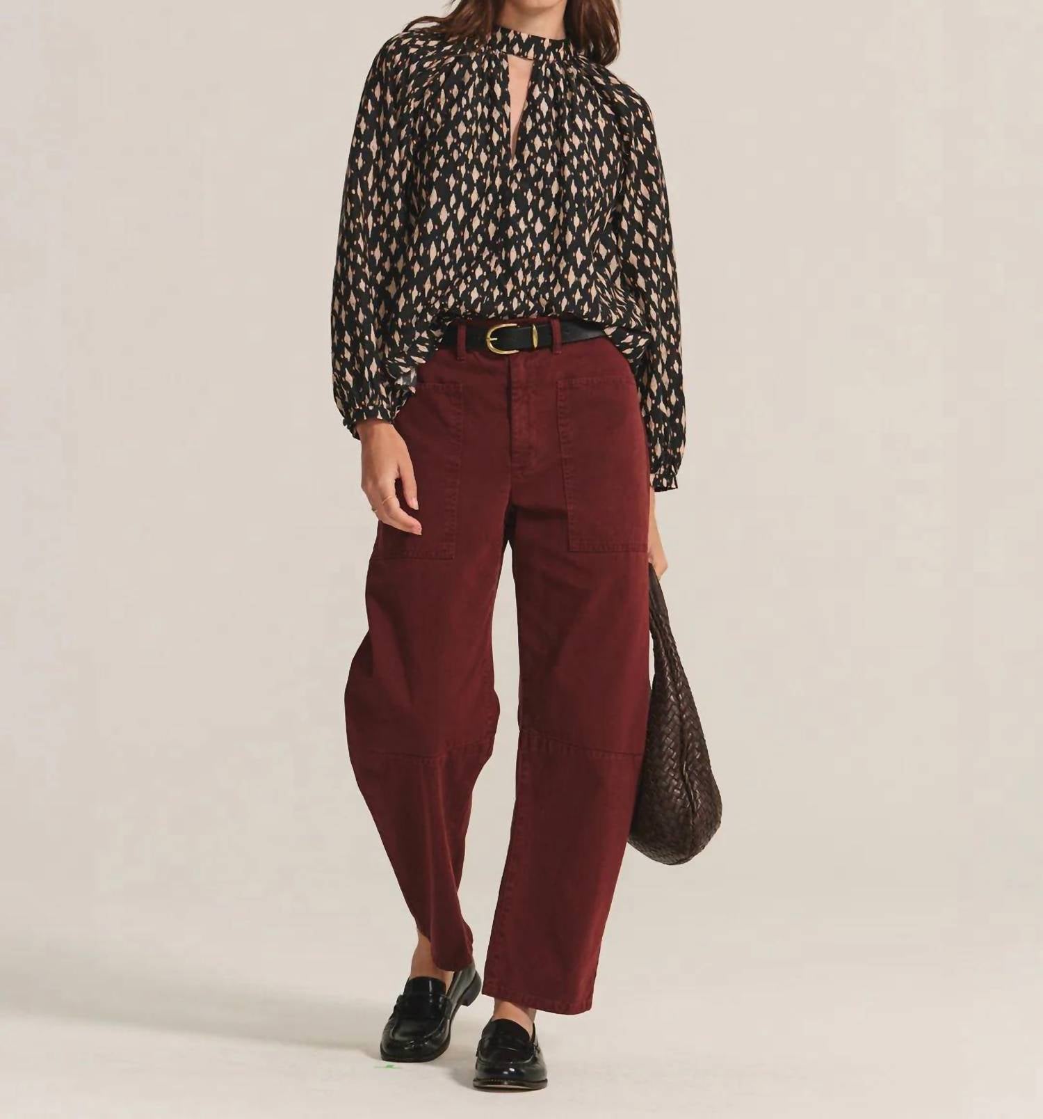 Velvet By Graham & Spencer - Malia Long Sleeve Mock Neck Blouse