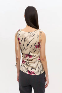 Ganni - Floral Satin Top