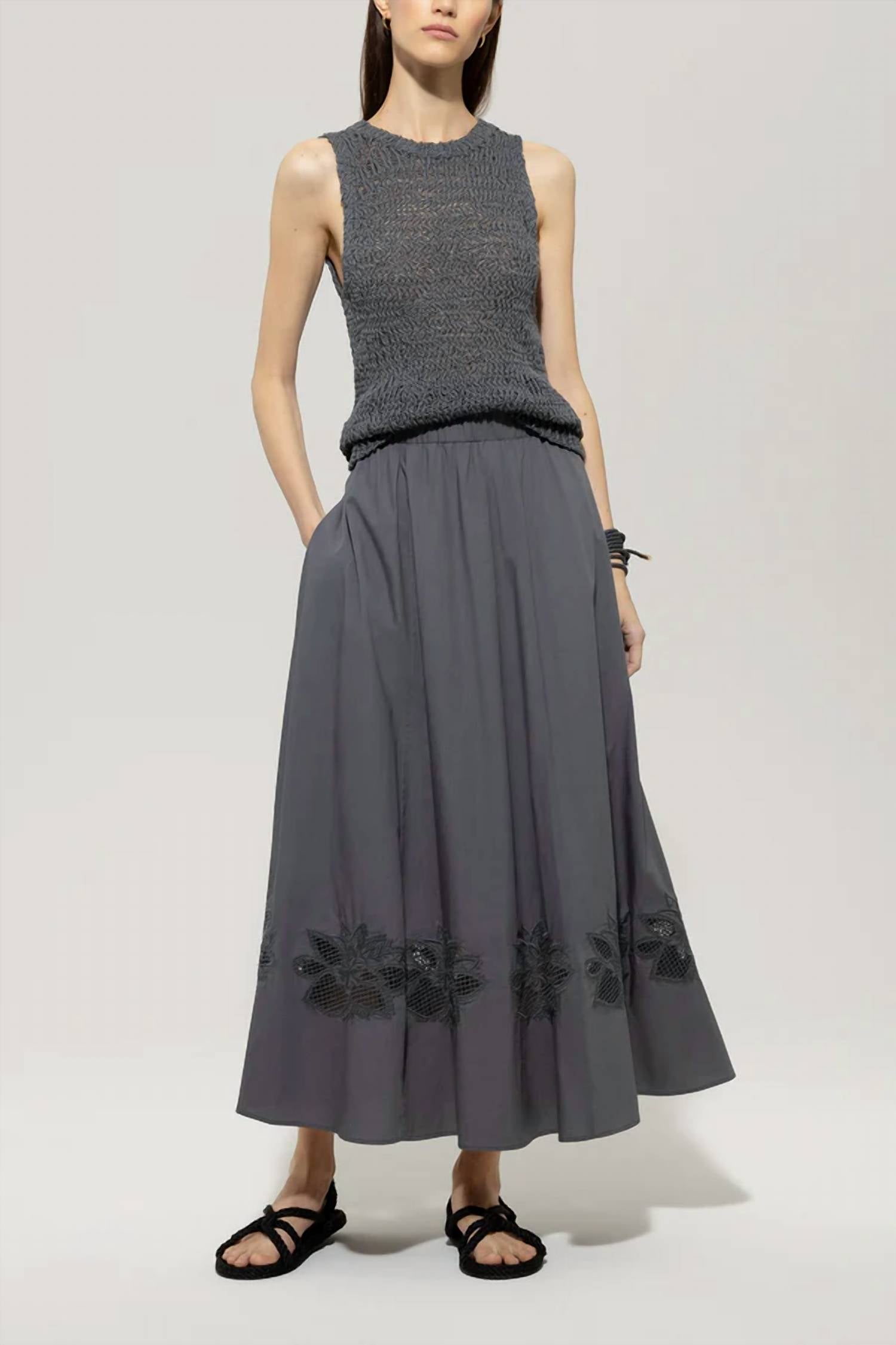 Luisa Cerano - Skirt with embroidery