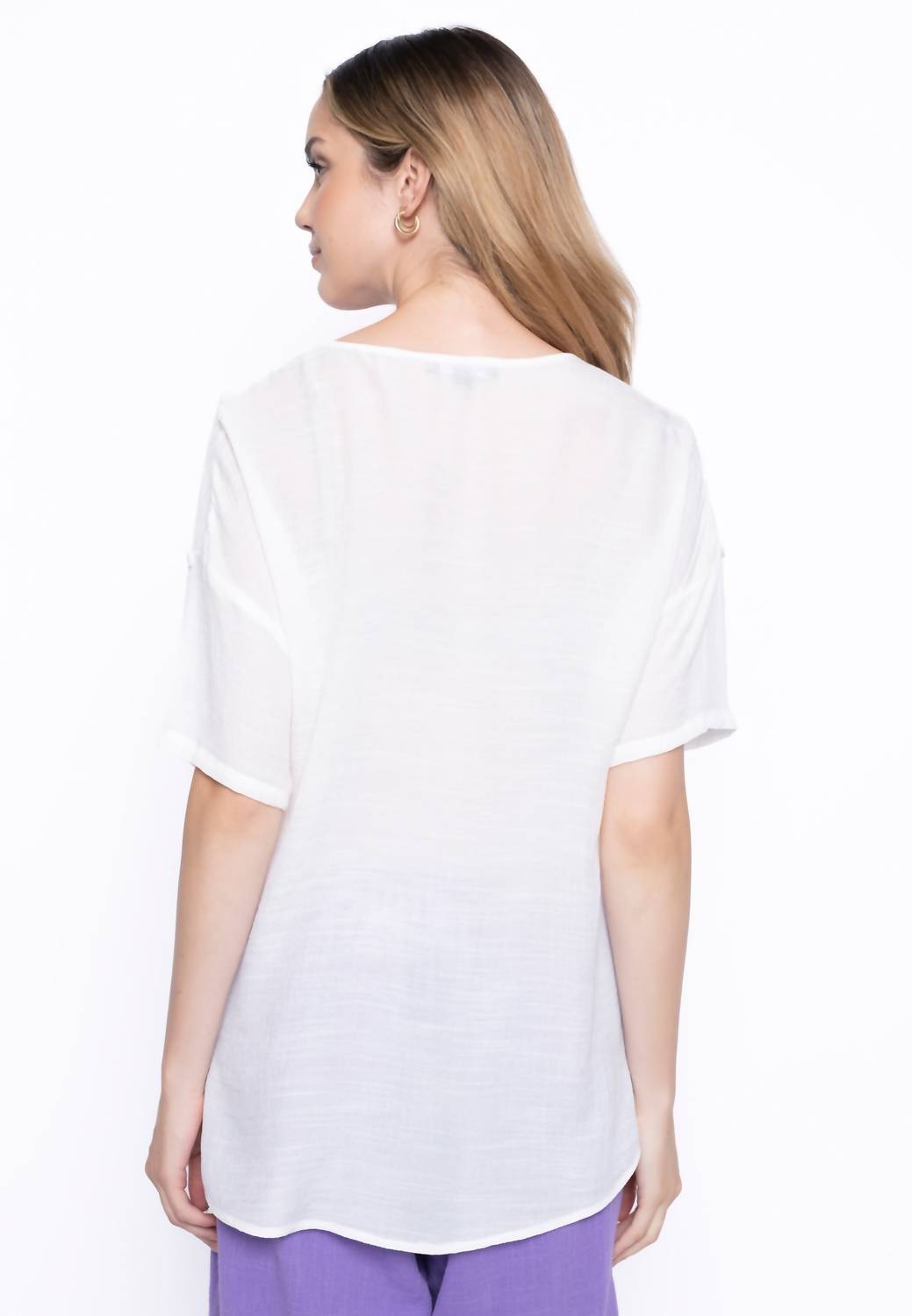 Picadilly - Embroidered Flowy Blouse