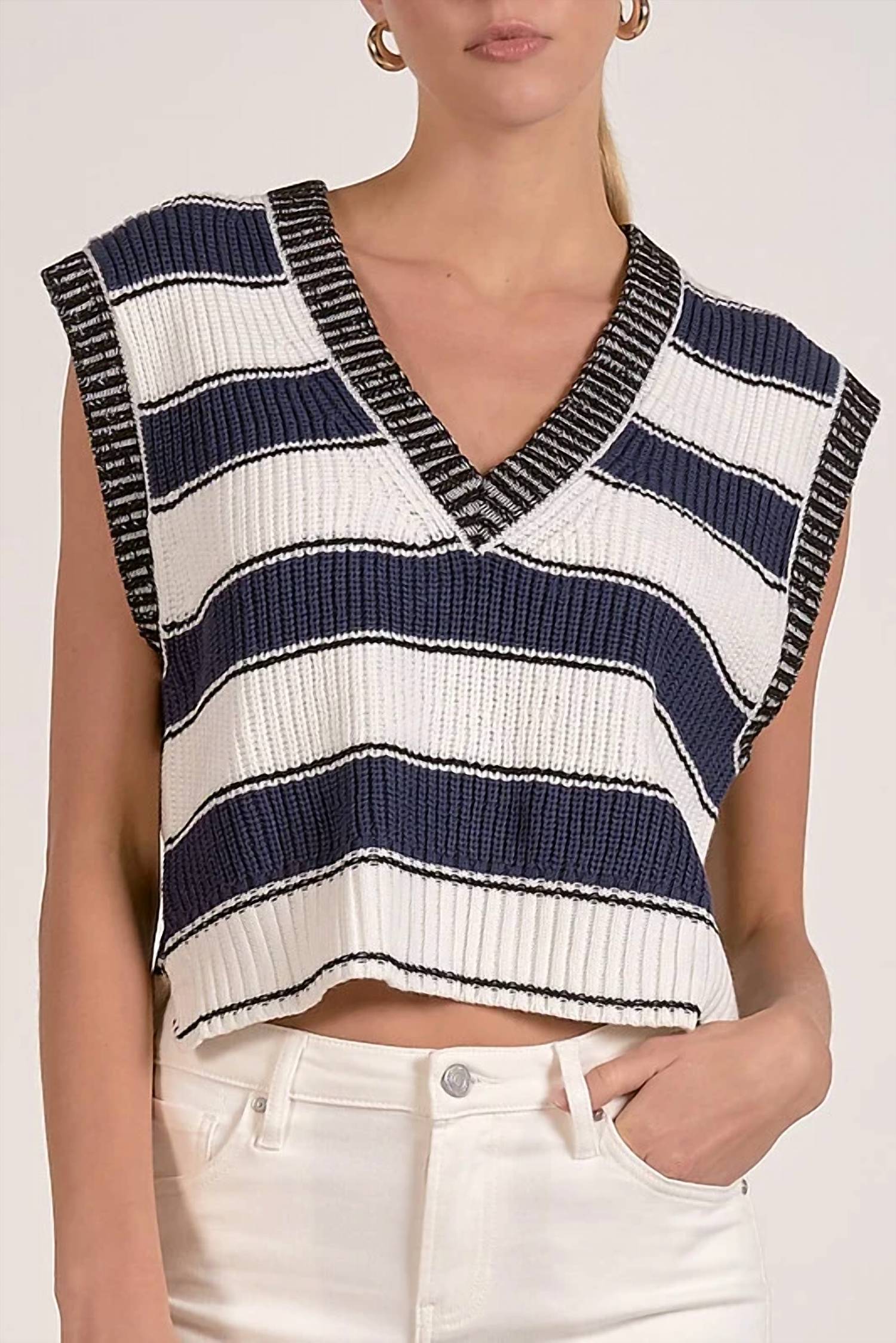 Elan - Striped Sweater Vest