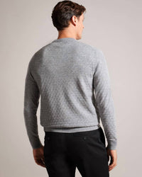 Men Lentic Raglan Sleeve Pullover Sweater