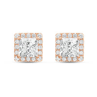 Diana M Jewels - Women's Princess Lab-Grown Diamond Stud Earrings (6.00 Ct) - Elegant
