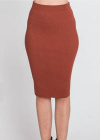 Be Cool - Ribbed Knit Sweater Skirt