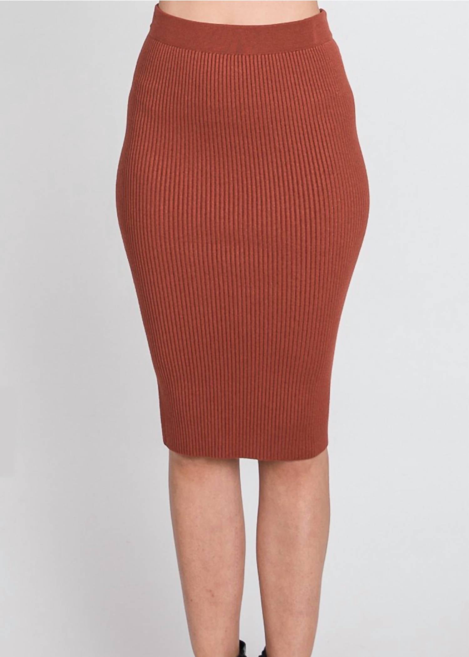 Be Cool - Ribbed Knit Sweater Skirt