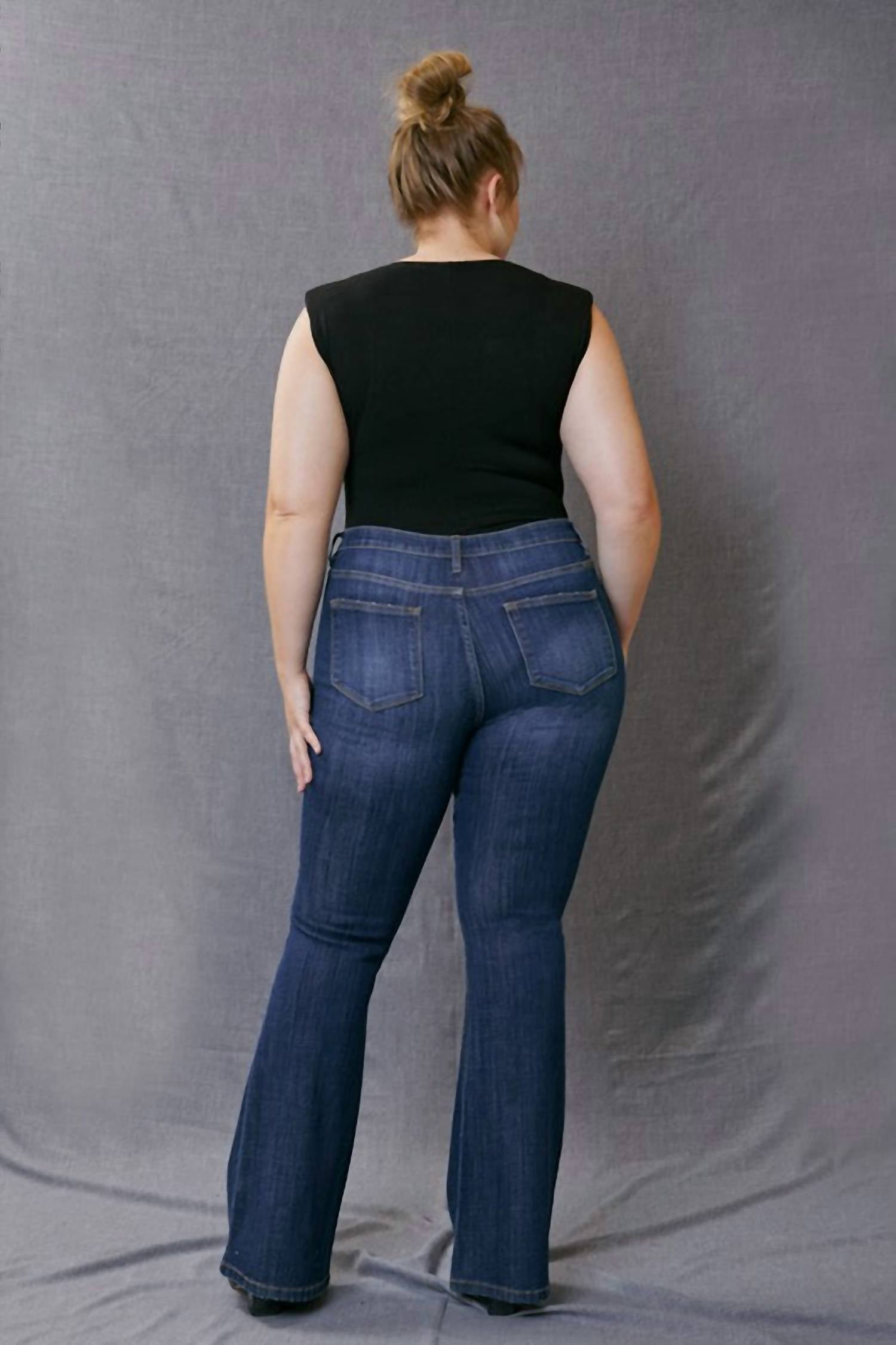 KanCan Mid Rise Flare Jean - Plus in ashlee - women's jeans - view 4