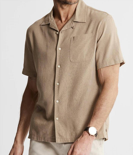 Jachs New York - Linen Suffolk Short Sleeve Camp Shirt