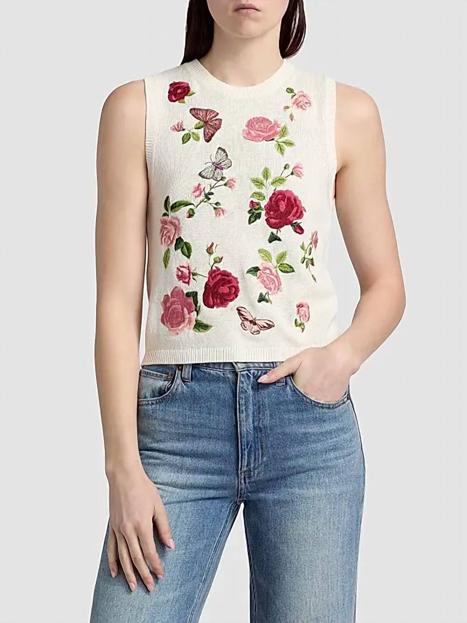 Alice + Olivia - Reva Shell Garden Gossip Top