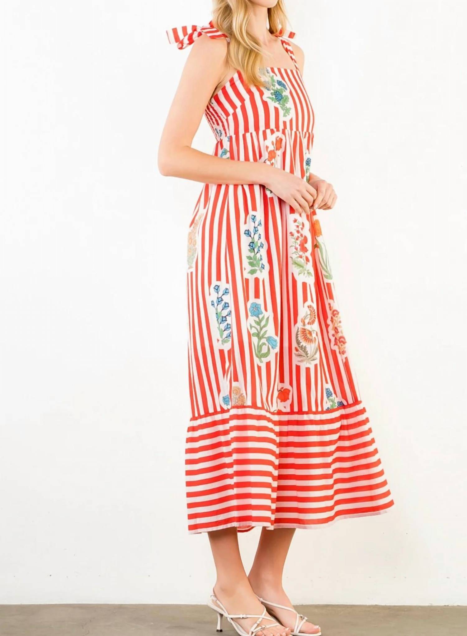 Thml - Floral Striped Maxi Dress