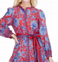 Joy Joy - Button Front Flutter Hem Mini Dress